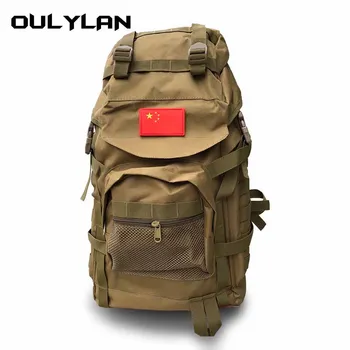 Oulylan Upgrade Спорт на открито, тактическа раница, 50-литров чанта с голям капацитет, Камуфляжная Водоустойчива чанта за скално катерене, алпинизъм, пешеходен туризъм 2