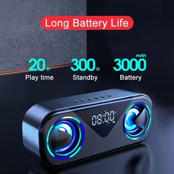 Преносимо радио, Bluetooth-съвместими високоговорители, led alarm clock, субуфер Alto-falantes, домашно кино, безжичен колона Sono Smart. 1