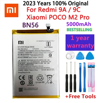 100% Оригинална Батерия на Телефона, Въведете mi BN56 5000 ма За Xiaomi Redmi 9А 9В POCO Pro M2, Висококачествени Сменяеми Батерии Bateria