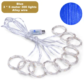 USB LED Фея Светлини Венец от Медна Тел 1-5 М 100-300 Led Празничен Външен Лампа Венец За Коледно Декориране на Сватбени Партита
