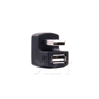Висококачествен USB-адаптер на 180 ° USB 2.0 A за мъжете и B за жени, 90-градусов удължител за кабел, U
