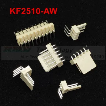 50 бр./лот KF2510 KF2510-2-12AW 2510 2.54 мм штекерный конектор правоъгълен пинов съединител 2.54 мм 2,3,4,5,6-12pin безплатна доставка 0