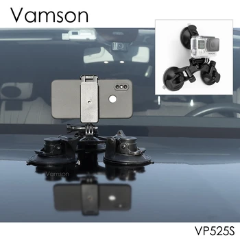 Vamson за аксесоари GoPro Подобрена камера с триъгълна вендузата 6,5 см за GoPro Hero 10 9 8 7 за Insta360 One X2 за Sjcam