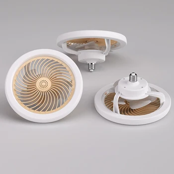 Интелигентен Вентилатор с дистанционно управление LED large wind фен light E27 винт с регулируема яркост на осветлението за ароматерапия в спалнята фен light 2