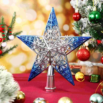 Коледната елха в цилиндър със звезда, украса за звездна партита, Коледни топперы, Син Декор, Коледни аксесоари, Сувенири, Патриотични Коледна украса