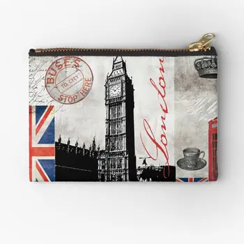 Лондон чанта с цип, за опаковане на монети, чанта за съхранение на пари, малък ключ, козметични бикини, нетният портфейл, бельо, женски джоб, мъжки чорапи