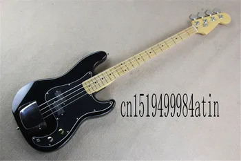 2024 Ново потокът на Потребителски китара F Precision Bass Guitar Burlywood 4-струнен черна бас-електрическа китара