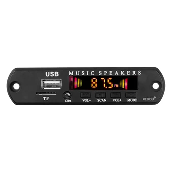 Такса MP3 декодер Bluetooth-Съвместима Такса Декодер 12V MP3 плейър USB TF Безжичен MP3 музикален плейър ИНФРАЧЕРВЕНО Хендсфри