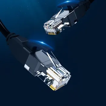 QWQ Ethernet Кабел Cat8 40 Gbit/с Плосък Високоскоростен Мрежов Кабел Cat8 U/FTP за Преносими КОМПЮТЪР Рутер PS 4 5 Lan Patch-Кабели Кабел RJ-45