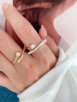 ГОРЕЩИ 3шт - пръстени Месинг със златно / сребърно /платинен покритие, открити регулируеми пръстени, пръстен латунное 2