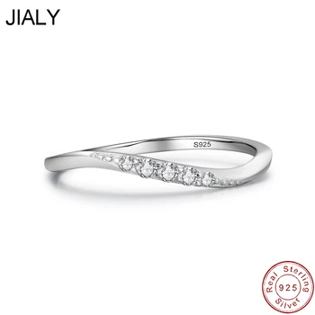 JIALY Classic Универсално Европейското пръстен от сребро AAA CZ S925 за жени, подарък за рожден Ден, подарък сватба, бижута