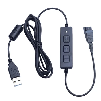 Кабел за бързо я изключите слушалките от USB адаптера за Call-център Офис Начало играта Тел за слушалки QD
