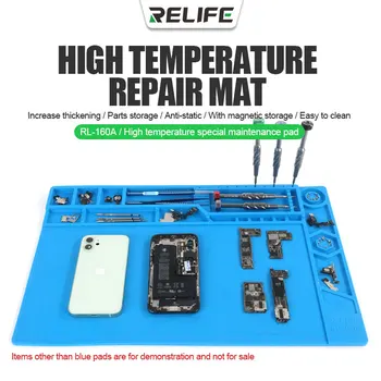 Висока ремонт мат RELIFE RL-160A за мобилен телефон, резервни части за дънната платка, Инструменти, специален силиконов уплътнител за обслужване на