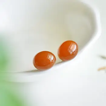 Естествен или юфка яйце, овални мини-обеци-карамфил, класически семпли обеци-мандарини за жени, бижута за банкет