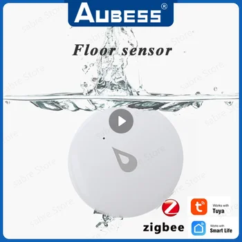 Детектор за течове на вода ZigBee SASHA, Аларма с пълно свързване към вода, Сензор за потапяне във вода, Сензор за наводнения, приложение Smart Life, Дистанционно наблюдение