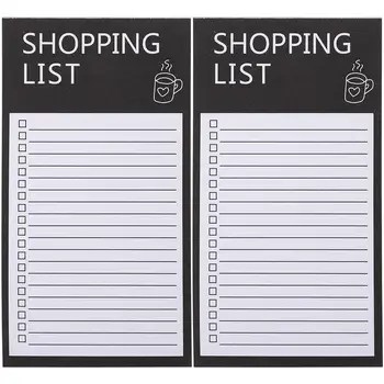 2 тефтера със списъци, бележник със списък с покупки, тампон за магнитни планиране, бележник за водене на бележки, бележник за списъка за пазаруване, бележник за водене на записки